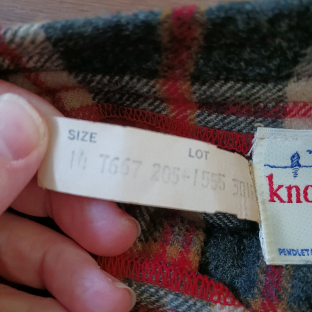 Vintage Pendleton Wool Plaid Maxi Skirt Red Green Button Front Size 14 - Picture 5 of 9
